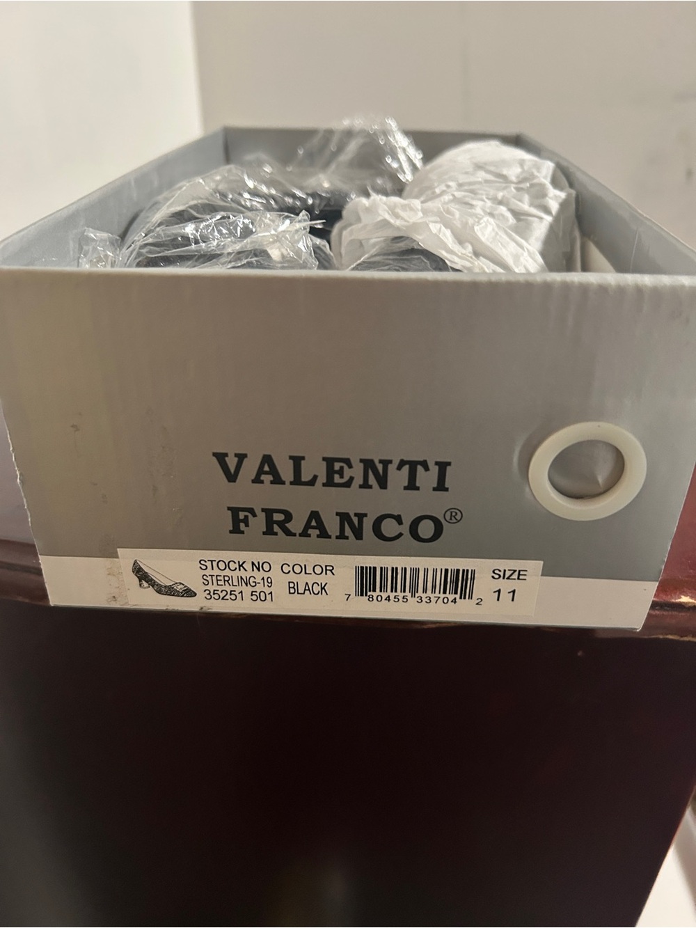 Valenti Franco Black Accent Storage Box with Grommet